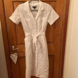 White Jcrew Shirt Dress